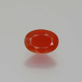 Opale di fuoco Arancione rossastra naturale da 0.54 ct, Taglio ovale, Trasparente