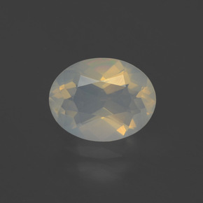 Opale di fuoco Bianco Giallo naturale da 1.48 ct, Taglio ovale, Trasparente