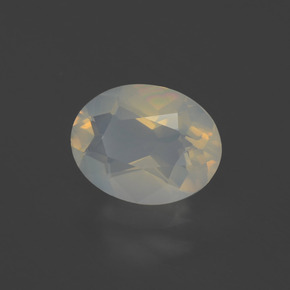 Opale di fuoco Bianco Giallo naturale da 1.48 ct, Taglio ovale, Trasparente