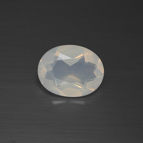 Opale di fuoco naturale bianco da 1,21 ct, taglio ovale, trasparente