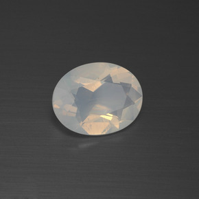 Opale di fuoco naturale bianco da 1,21 ct, taglio ovale, trasparente