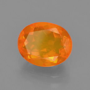 Opale di fuoco Arancione naturale da 1.59 ct, Taglio ovale, Trasparente