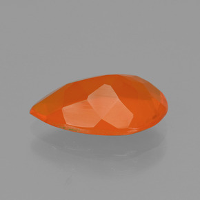 Opale di fuoco naturale arancione da 1,46 ct, taglio a pera, trasparente