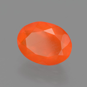 Opale di fuoco naturale arancione da 1,63 ct, taglio ovale, trasparente