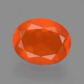 Opale di fuoco naturale arancione da 2,04 ct, taglio ovale, trasparente