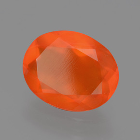 Opale di fuoco naturale arancione da 2,04 ct, taglio ovale, trasparente