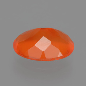 Opale di fuoco naturale arancione da 2,04 ct, taglio ovale, trasparente