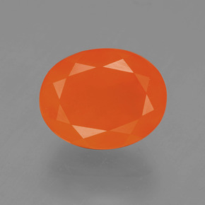 Opale di fuoco Arancione naturale da 2.82 ct, Taglio ovale, Traslucido