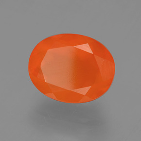 Opale di fuoco Arancione naturale da 2.82 ct, Taglio ovale, Traslucido