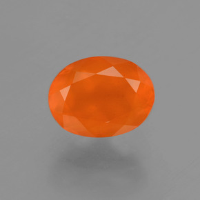 Opale di fuoco naturale arancione da 1,09 ct, taglio ovale, trasparente