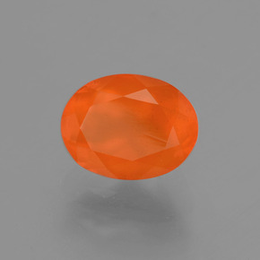 Opale di fuoco naturale arancione da 1,09 ct, taglio ovale, trasparente