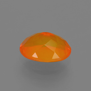 Opale di fuoco naturale arancione da 1,27 ct, taglio ovale, trasparente