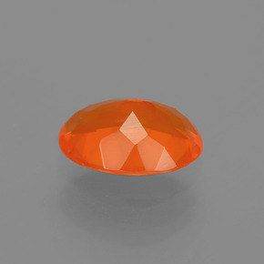Opale di fuoco Arancione naturale da 0.93 ct, Taglio ovale, Trasparente