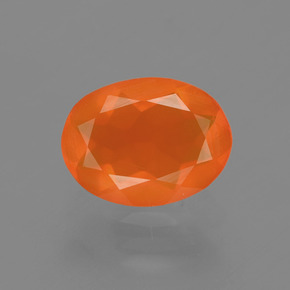 Opale di fuoco naturale arancione da 1,04 ct, taglio ovale, trasparente