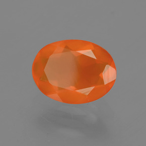 Opale di fuoco naturale arancione da 1,04 ct, taglio ovale, trasparente