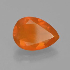 Opale di fuoco Arancione naturale da 1.94 ct, Forma a pera, Trasparente