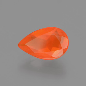 Opale di fuoco Arancione naturale da 0.99 ct, Forma a pera, Trasparente