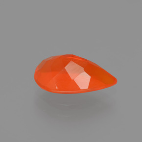 Opale di fuoco Arancione naturale da 0.99 ct, Forma a pera, Trasparente