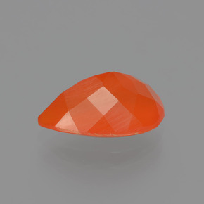Opale di fuoco naturale arancione da 1,28 ct, taglio a pera, traslucido
