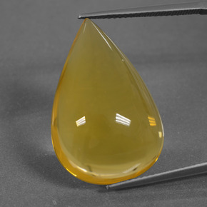 Opale di fuoco Giallo-arancione naturale da 16.66 ct, Forma a pera, Trasparente