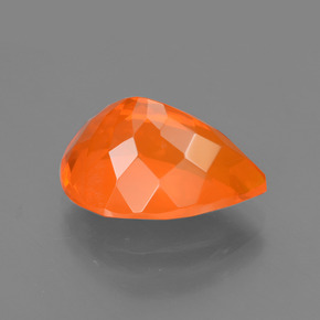 Opale di fuoco Arancione naturale da 2.84 ct, Forma a pera, Trasparente