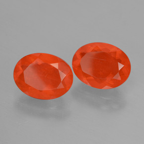 Gemme di Opale di fuoco Arancione naturale da 2.11 ct, Taglio ovale, Trasparente