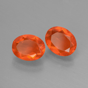 Opale di fuoco naturale arancione da  ct, taglio ovale, trasparente