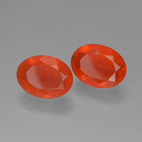 Opale di fuoco naturale arancione da 1,23 ct, taglio ovale, trasparente