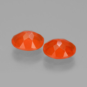Gemme di Opale di fuoco Arancio scuro rossastro naturale da 1.41 ct, Taglio ovale, Trasparente