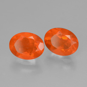 Opale di fuoco naturale arancione da 1,57 ct, taglio ovale, trasparente