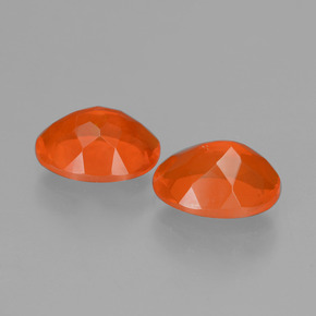 Opale di fuoco naturale arancione da 1,57 ct, taglio ovale, trasparente
