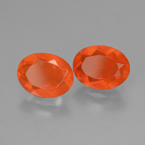 Opale di fuoco naturale arancione da 1,35 ct, taglio ovale, trasparente