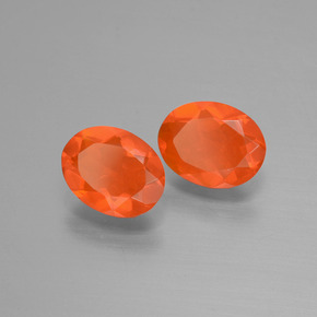Opale di fuoco naturale arancione da 1,15 ct, taglio ovale, trasparente