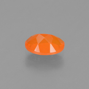 Opale di fuoco naturale arancione da 0,48 ct, taglio ovale, trasparente