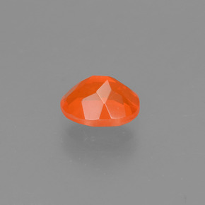 Opale di fuoco Arancione naturale da 0.43 ct, Taglio ovale, Trasparente