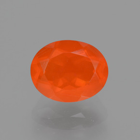 Opale di fuoco naturale arancione da 1,12 ct, taglio ovale, trasparente