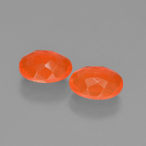 Gemme di Opale di fuoco Arancione naturale da  ct, Taglio ovale, Trasparente