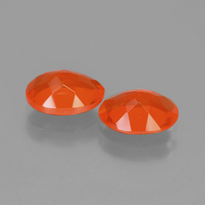 Opale di fuoco naturale arancione da 1,38 ct, taglio ovale, trasparente