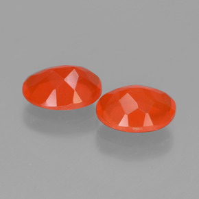 Opale di fuoco naturale arancione da 1,34 ct, taglio ovale, trasparente