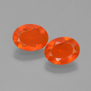 Opale di fuoco naturale arancione da 1,19 ct, taglio ovale, trasparente