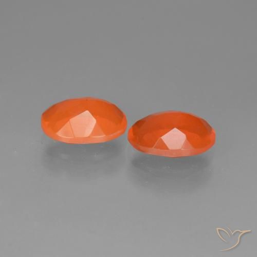 Opale di fuoco naturale arancione da 1,23 ct, taglio ovale, trasparente