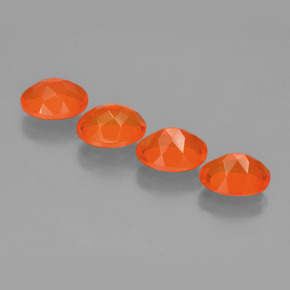 Opale di fuoco naturale arancione da 3,20 ct, taglio ovale, trasparente