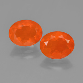 Opale di fuoco naturale arancione da 2,19 ct, taglio ovale, trasparente