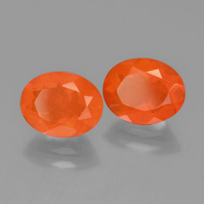 Opale di fuoco naturale arancione da 2,19 ct, taglio ovale, trasparente