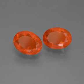 Opale di fuoco naturale arancione da 1,51 ct, taglio ovale, trasparente