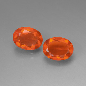 Opale di fuoco naturale arancione da  ct, taglio ovale, trasparente