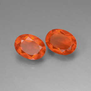 Opale di fuoco naturale arancione da  ct, taglio ovale, trasparente