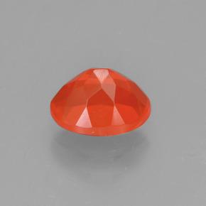 Opale di fuoco Arancione naturale da 0.71 ct, Taglio ovale, Trasparente