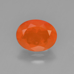 Opale di fuoco naturale arancione da 1,05 ct, taglio ovale, trasparente