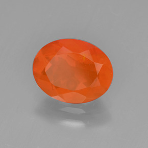 Opale di fuoco naturale arancione da 1,05 ct, taglio ovale, trasparente